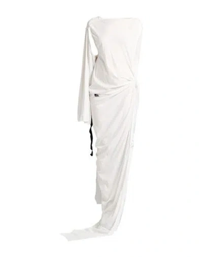 Rick Owens Drkshdw Drkshdw By Rick Owens Woman Maxi Dress White Size Onesize Cotton In White