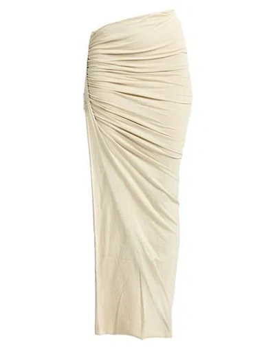 Rick Owens Drkshdw Drkshdw By Rick Owens Woman Maxi Skirt Beige Size L Cotton
