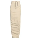 Rick Owens Drkshdw Drkshdw By Rick Owens Woman Maxi Skirt Beige Size M Cotton, Elastane In Beige