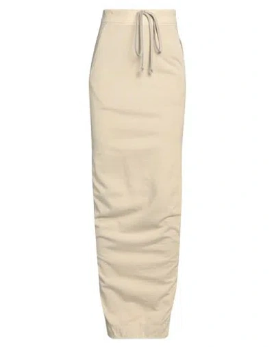 Rick Owens Drkshdw Drkshdw By Rick Owens Woman Maxi Skirt Beige Size M Cotton, Elastane