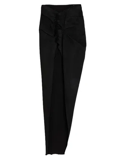 Rick Owens Drkshdw Drkshdw By Rick Owens Woman Maxi Skirt Black Size M Cotton, Elastomultiester, Rubber