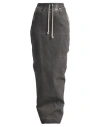 Rick Owens Drkshdw Drkshdw By Rick Owens Woman Maxi Skirt Charcoal Size L Cotton, Polyester, Rubber In Grey