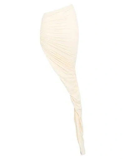 Rick Owens Drkshdw Drkshdw By Rick Owens Woman Maxi Skirt Cream Size S Cotton In White