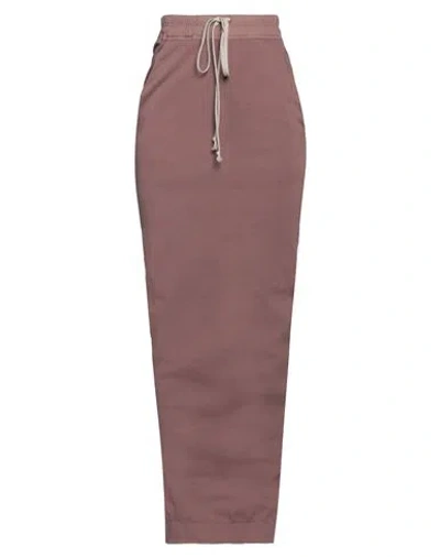 Rick Owens Drkshdw Drkshdw By Rick Owens Woman Maxi Skirt Plum Size S Cotton, Elastane In Purple