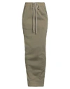 Rick Owens Drkshdw Drkshdw By Rick Owens Woman Maxi Skirt Military Green Size Xs Cotton, Elastane