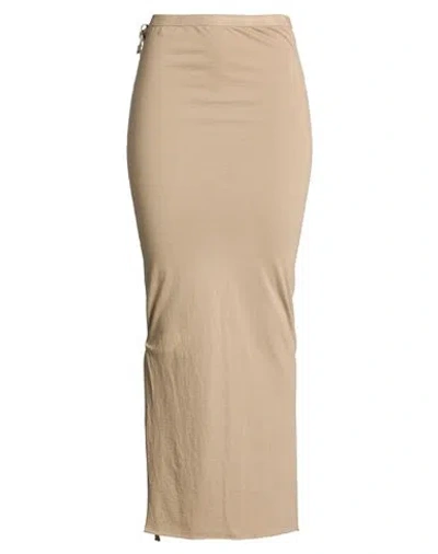 Rick Owens Drkshdw Drkshdw By Rick Owens Woman Maxi Skirt Sand Size L Cotton In Neutral