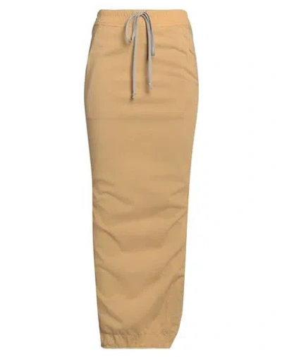 Rick Owens Drkshdw Drkshdw By Rick Owens Woman Maxi Skirt Sand Size M Cotton, Elastane In Multi