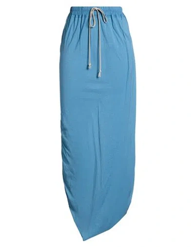 Rick Owens Drkshdw Drkshdw By Rick Owens Woman Maxi Skirt Slate Blue Size S Cotton In Black