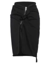 Rick Owens Drkshdw Drkshdw By Rick Owens Woman Midi Skirt Black Size L Cotton In Black