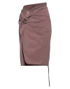 Rick Owens Drkshdw Pink Edfu Midi Skirt In 43 Mauve