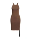 Rick Owens Drkshdw Drkshdw By Rick Owens Woman Mini Dress Brown Size S Cotton