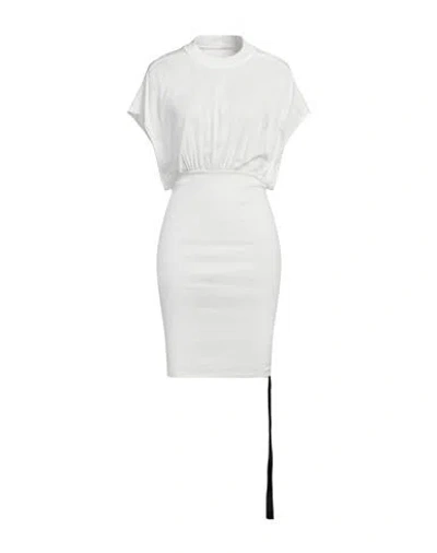 Rick Owens Drkshdw Drkshdw By Rick Owens Woman Mini Dress White Size L Cotton In White