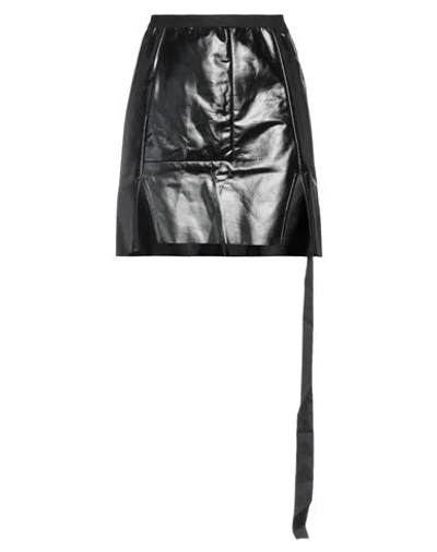 Rick Owens Drkshdw Drkshdw By Rick Owens Woman Mini Skirt Black Size M Cotton, Polyurethane