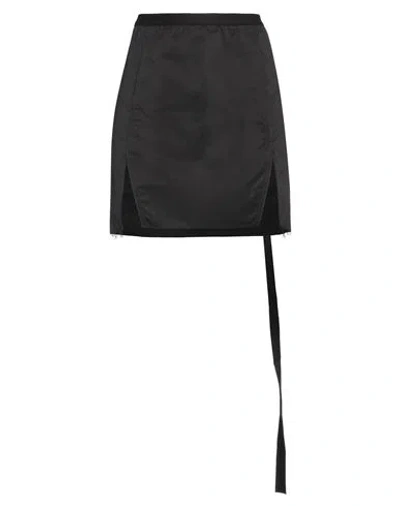 Rick Owens Drkshdw Drkshdw By Rick Owens Woman Mini Skirt Black Size S Polyamide, Cotton