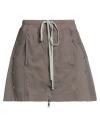 Rick Owens Drkshdw Drkshdw By Rick Owens Woman Mini Skirt Light Brown Size Xs Cotton In Gray