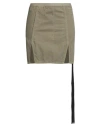 Rick Owens Drkshdw Drkshdw By Rick Owens Woman Mini Skirt Military Green Size Xs Cotton