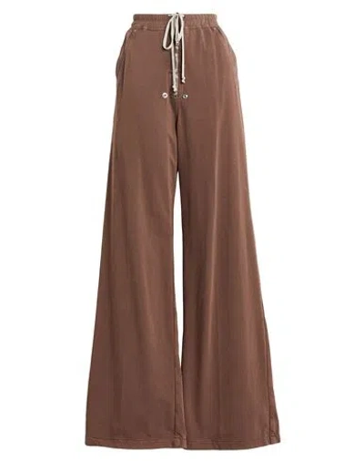 RICK OWENS DRKSHDW DRKSHDW BY RICK OWENS WOMAN PANTS BROWN SIZE S COTTON, ELASTANE