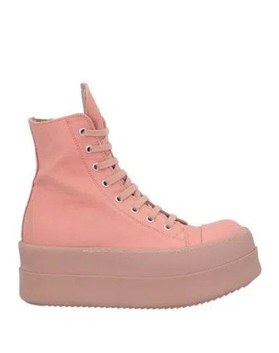 Rick Owens Drkshdw Drkshdw By Rick Owens Woman Sneakers Antique Rose Size 8 Textile Fibers In Pink