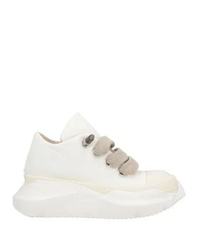 Rick Owens Drkshdw Drkshdw By Rick Owens Woman Sneakers Cream Size 8 Textile Fibers In White