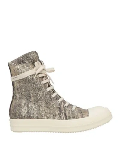 Rick Owens Drkshdw Drkshdw By Rick Owens Woman Sneakers Gold Size 11 Textile Fibers In Multi