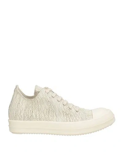 Rick Owens Drkshdw Drkshdw By Rick Owens Woman Sneakers Ivory Size 11 Textile Fibers In Transparent