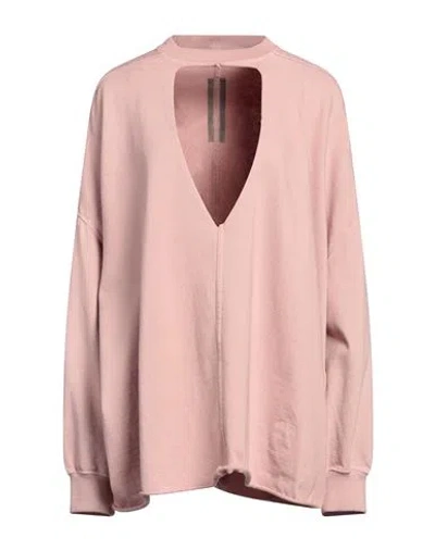 Rick Owens Drkshdw Drkshdw By Rick Owens Woman Sweatshirt Pastel Pink Size M Cotton