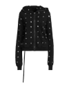Rick Owens Drkshdw Snap-detail Zip-up Hoodie In Black
