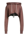 Rick Owens Drkshdw Drkshdw By Rick Owens Woman Sweatshirt Brown Size L Cotton In Purple
