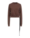 Rick Owens Drkshdw Drkshdw By Rick Owens Woman Sweatshirt Brown Size S Cotton In Brown
