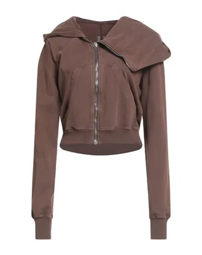 Rick Owens Drkshdw Drkshdw By Rick Owens Woman Sweatshirt Brown Size S Cotton