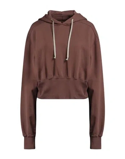 Rick Owens Drkshdw Drkshdw By Rick Owens Woman Sweatshirt Chocolate Brown Size Xxl Cotton