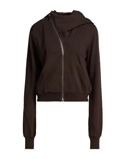 Rick Owens Drkshdw Drkshdw By Rick Owens Woman Sweatshirt Dark Brown Size Xs Cotton