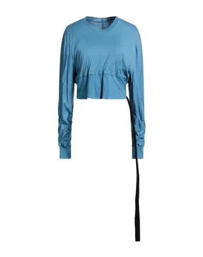 Rick Owens Drkshdw Drkshdw By Rick Owens Woman Sweatshirt Light Blue Size S Cotton In Multi