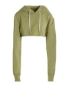 Rick Owens Drkshdw Drkshdw By Rick Owens Woman Sweatshirt Military Green Size M Cotton