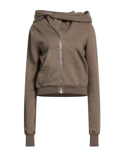 Rick Owens Drkshdw Drkshdw By Rick Owens Woman Sweatshirt Military Green Size S Cotton In Brown