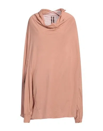 Rick Owens Drkshdw Pink Shroud Sweat Long Sleeve T-shirt In 13 Dark Pink