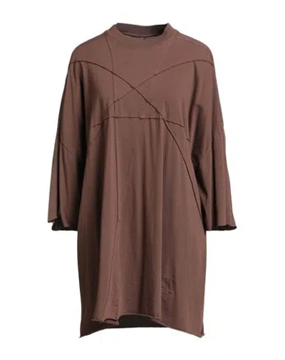 Rick Owens Drkshdw Drkshdw By Rick Owens Woman T-shirt Chocolate Brown Size Onesize Cotton