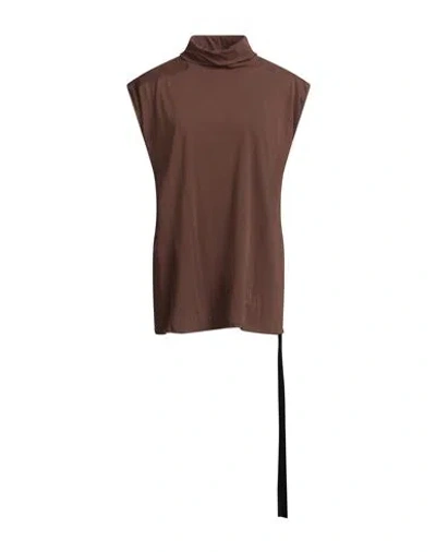 Rick Owens Drkshdw Drkshdw By Rick Owens Woman T-shirt Chocolate Brown Size S Cotton