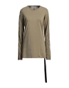 Rick Owens Drkshdw Drkshdw By Rick Owens Woman T-shirt Military Green Size L Cotton In Green
