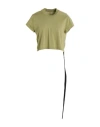 Rick Owens Drkshdw Drkshdw By Rick Owens Woman T-shirt Military Green Size S Cotton