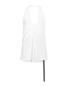 Rick Owens Drkshdw Halterneck Jersey Top In White