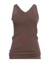 Rick Owens Drkshdw Drkshdw By Rick Owens Woman Tank Top Brown Size S Cotton In Brown