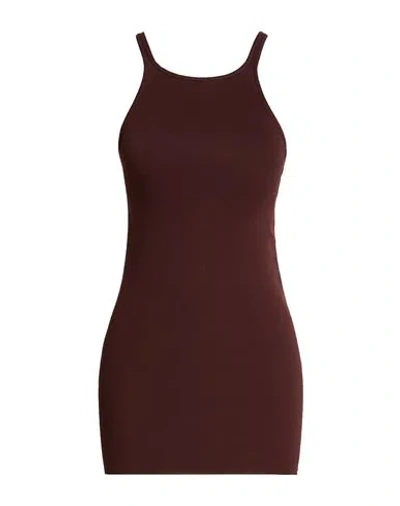 Rick Owens Drkshdw Drkshdw By Rick Owens Woman Tank Top Burgundy Size S Cotton In Brown