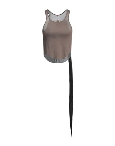 Rick Owens Drkshdw Drkshdw By Rick Owens Woman Tank Top Khaki Size S Cotton In Beige