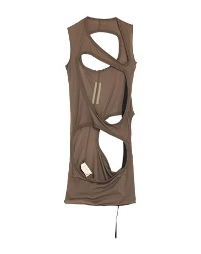 Rick Owens Drkshdw Drkshdw By Rick Owens Woman Tank Top Khaki Size S Cotton In Brown