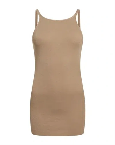 Rick Owens Drkshdw Drkshdw By Rick Owens Woman Tank Top Khaki Size Xs Cotton In Brown