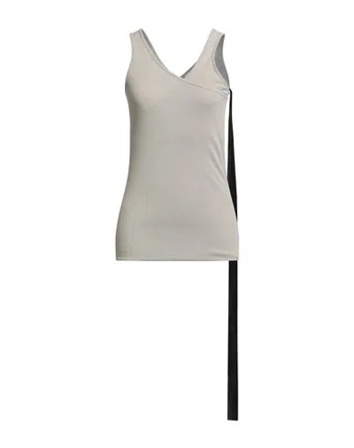 Rick Owens Drkshdw Drkshdw By Rick Owens Woman Tank Top Sage Green Size S Cotton In Gray