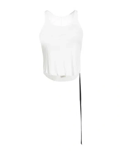 Rick Owens Drkshdw Drkshdw By Rick Owens Woman Tank Top White Size L Cotton