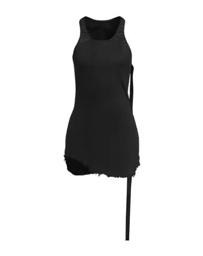 Rick Owens Drkshdw Drkshdw By Rick Owens Woman Top Black Size L Cotton, Elastomultiester, Rubber