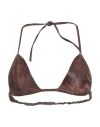 Rick Owens Drkshdw Drkshdw By Rick Owens Woman Top Brown Size S Cotton, Polyester, Elastane